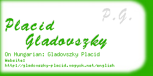 placid gladovszky business card